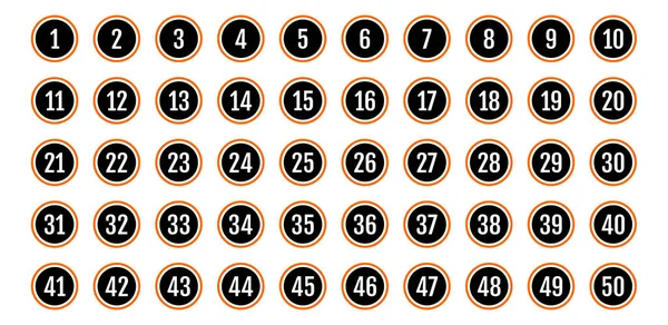 Üzerinde numaralar olan düğmeler. vektör illüstrasyonu