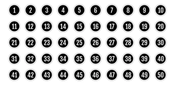 Üzerinde numaralar olan düğmeler. vektör illüstrasyonu