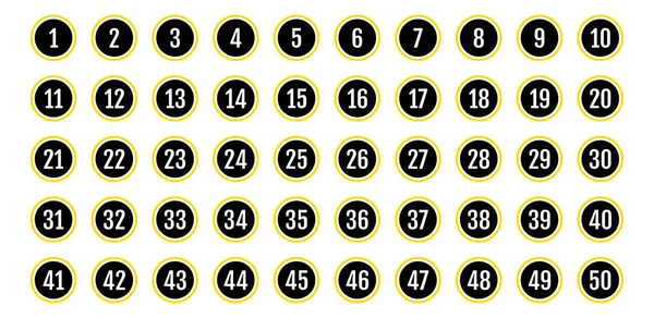 Üzerinde numaralar olan düğmeler. vektör illüstrasyonu