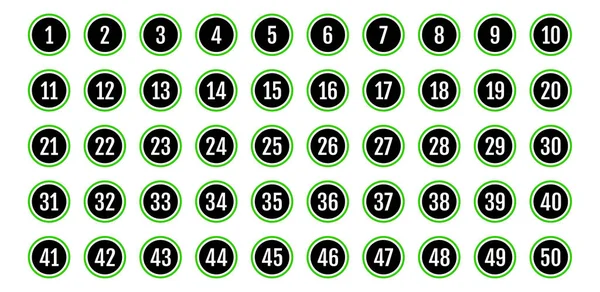 Üzerinde numaralar olan düğmeler. vektör illüstrasyonu