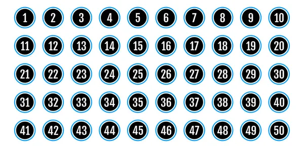 Üzerinde numaralar olan düğmeler. vektör illüstrasyonu