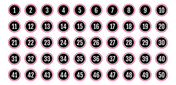 Üzerinde numaralar olan düğmeler. vektör illüstrasyonu