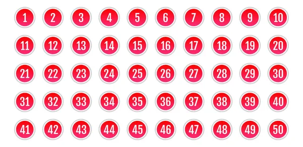 Üzerinde numaralar olan düğmeler. vektör illüstrasyonu