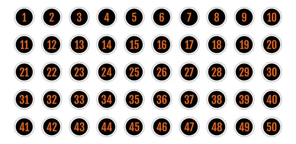 Üzerinde numaralar olan düğmeler. vektör illüstrasyonu