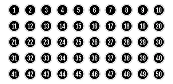 Üzerinde numaralar olan düğmeler. vektör illüstrasyonu