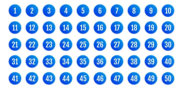 Üzerinde numaralar olan düğmeler. vektör illüstrasyonu
