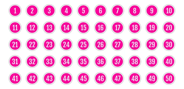 Üzerinde numaralar olan düğmeler. vektör illüstrasyonu