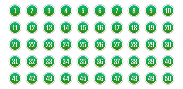 Üzerinde numaralar olan düğmeler. vektör illüstrasyonu