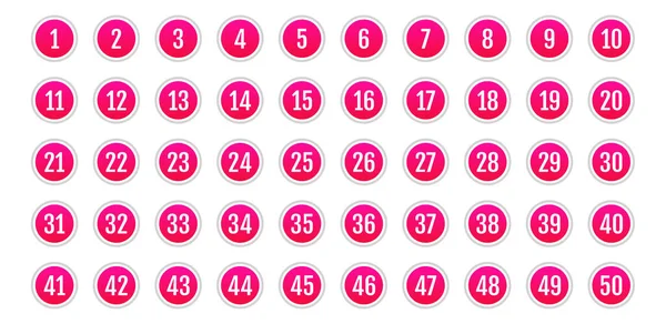 Üzerinde numaralar olan düğmeler. vektör illüstrasyonu