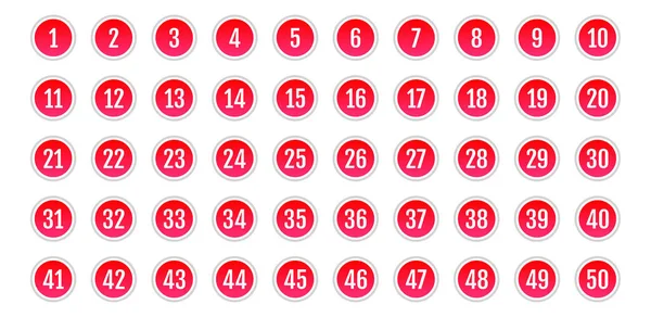 Üzerinde numaralar olan düğmeler. vektör illüstrasyonu