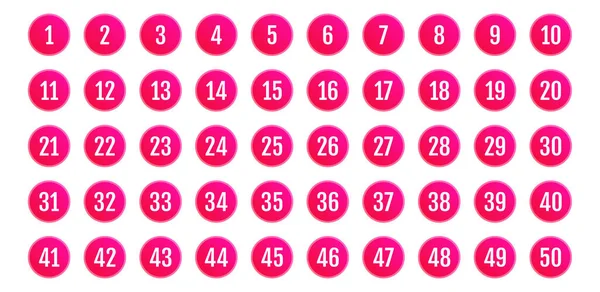 Üzerinde numaralar olan düğmeler. vektör illüstrasyonu