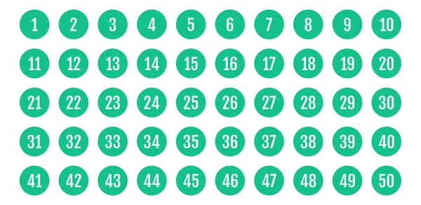 Üzerinde numaralar olan düğmeler. vektör illüstrasyonu