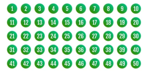 Üzerinde numaralar olan düğmeler. vektör illüstrasyonu