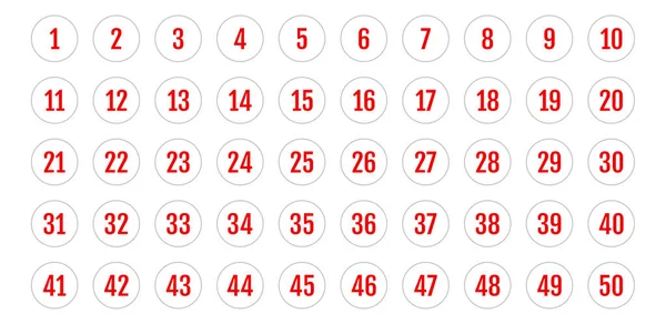 Üzerinde numaralar olan düğmeler. vektör illüstrasyonu