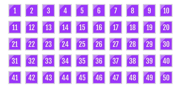 Üzerinde numaralar olan düğmeler. vektör illüstrasyonu