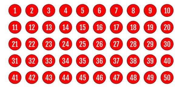 Üzerinde numaralar olan düğmeler. vektör illüstrasyonu