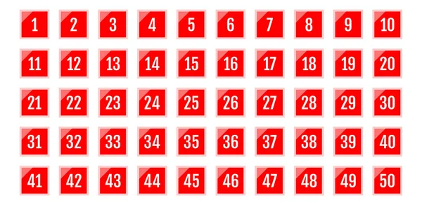 Üzerinde numaralar olan düğmeler. vektör illüstrasyonu