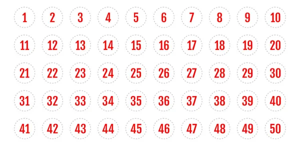 Üzerinde numaralar olan düğmeler. vektör illüstrasyonu