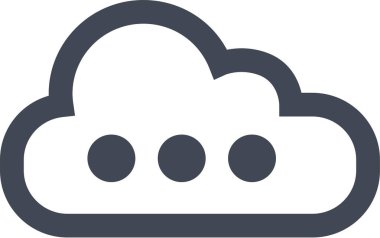 Bulut. Web simgesi basit illüstrasyon