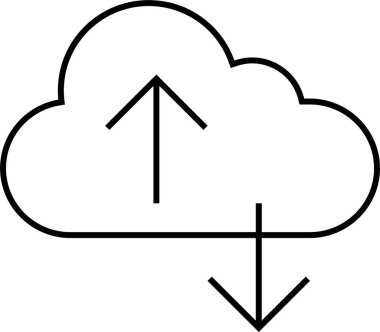 Bulut. Web simgesi basit illüstrasyon