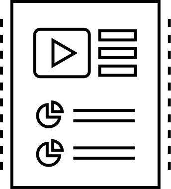 Basit rapor simgesi vektör illüstrasyonu