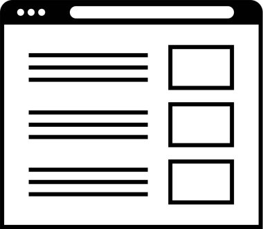 Web arayüzü simgesi, vektör illüstrasyonu