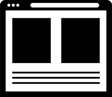 Web arayüzü simgesi, vektör illüstrasyonu