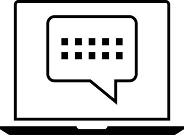  SMS ve Metin konuşma ikonu vektör illüstrasyonu