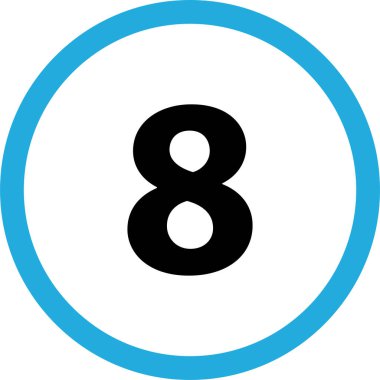 Numara. Web simgesi basit illüstrasyon