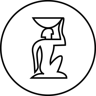 Mısır kültürü işaret vektör illüstrasyonu