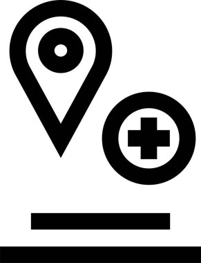 Konum simgesi. Yönlendirme simgesi. Harita Simgesi, Vektör İllüstrasyonu