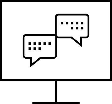  SMS ve Metin konuşma ikonu vektör illüstrasyonu