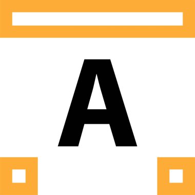 harf A simge vektör illüstrasyonu