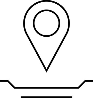 Konum simgesi. Yönlendirme simgesi. Harita Simgesi, Vektör İllüstrasyonu