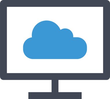 Bulut. Web simgesi basit illüstrasyon