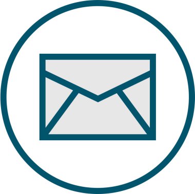 Basit e- posta simgesi, vektör illüstrasyonu