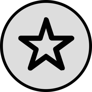 Basit yıldız simgesi, vektör illüstrasyonu