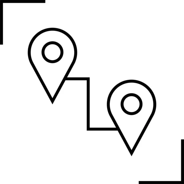 Locatie Icoon Navigatie Icoon Kaartpictogram Vectorafbeelding — Stockvector