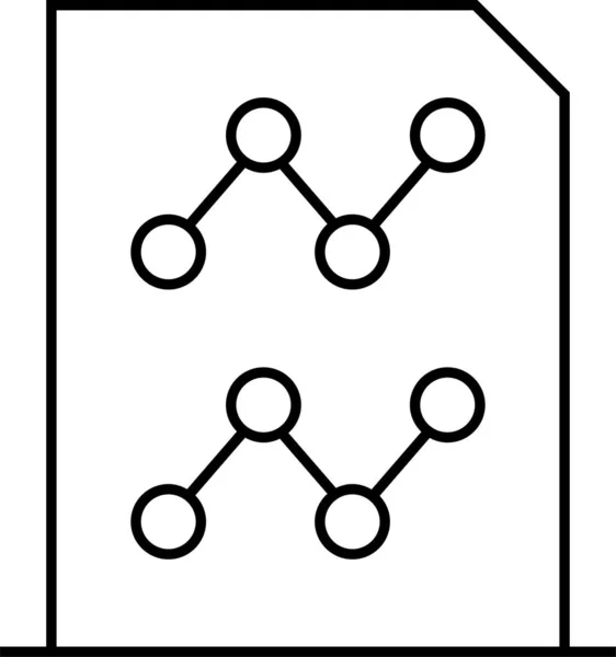 Ilustración Vector Icono Informe Simple — Archivo Imágenes Vectoriales