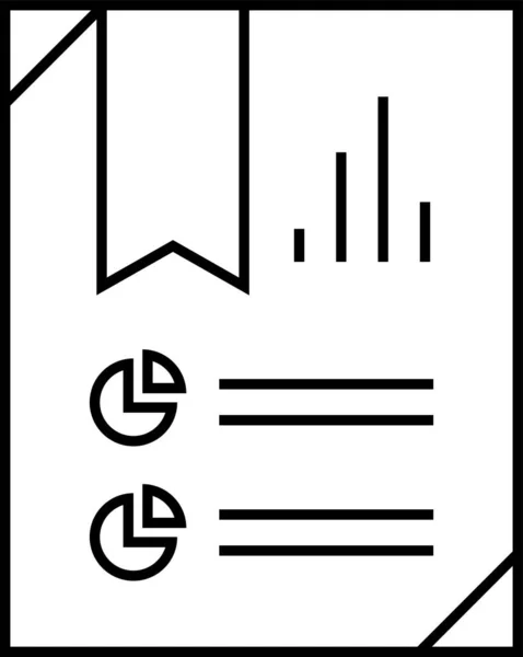 Illustration Vectorielle Icône Rapport Simple — Image vectorielle