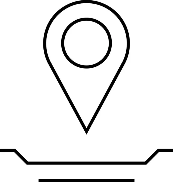 Ikona Lokalizacji Ikona Nawigacji Ikona Mapy Ilustracja Wektora — Wektor stockowy