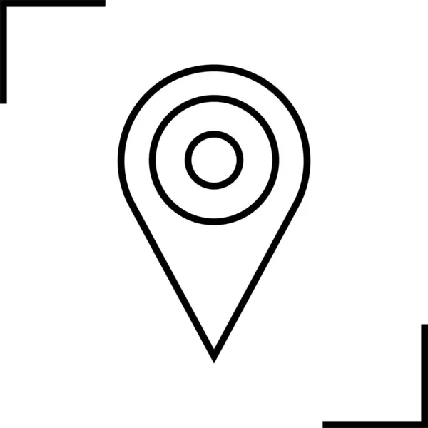 Locatie Icoon Navigatie Icoon Kaartpictogram Vectorafbeelding — Stockvector