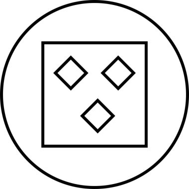 Soyut geometrik şekillerin basit simgesi, vektör illüstrasyonu