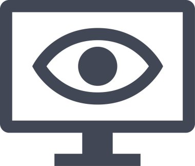 Göz. Web simgesi basit illüstrasyon