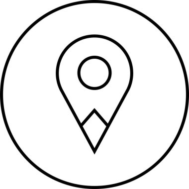 Konum simgesi. Yönlendirme simgesi. Harita Simgesi, Vektör İllüstrasyonu