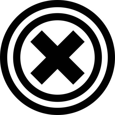 İptal et. Web simgesi basit illüstrasyon