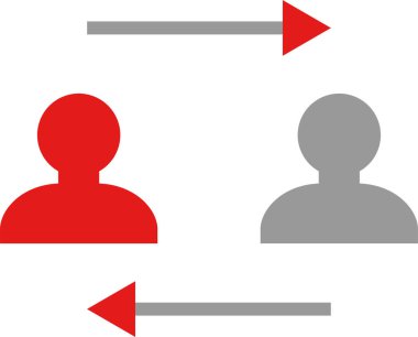 Takım çalışması simgesi vektör illüstrasyonu