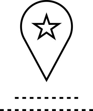 Konum simgesi. Yönlendirme simgesi. Harita Simgesi, Vektör İllüstrasyonu