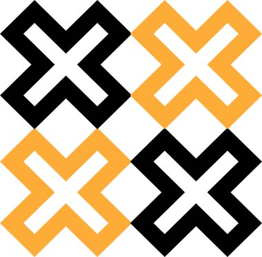 çapraz işaret simgesi vektör illüstrasyonu 