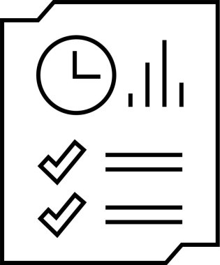 Basit rapor simgesi vektör illüstrasyonu